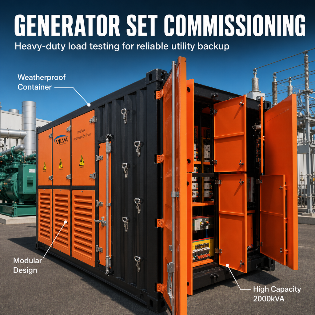 High Precision AC400V-2000KW Outdoor Resistive Load Bank